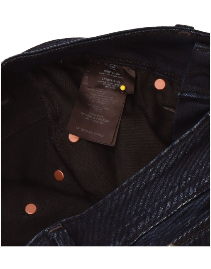 Jeans super slim feminino G-Star W29 L32 algodão azul marinho