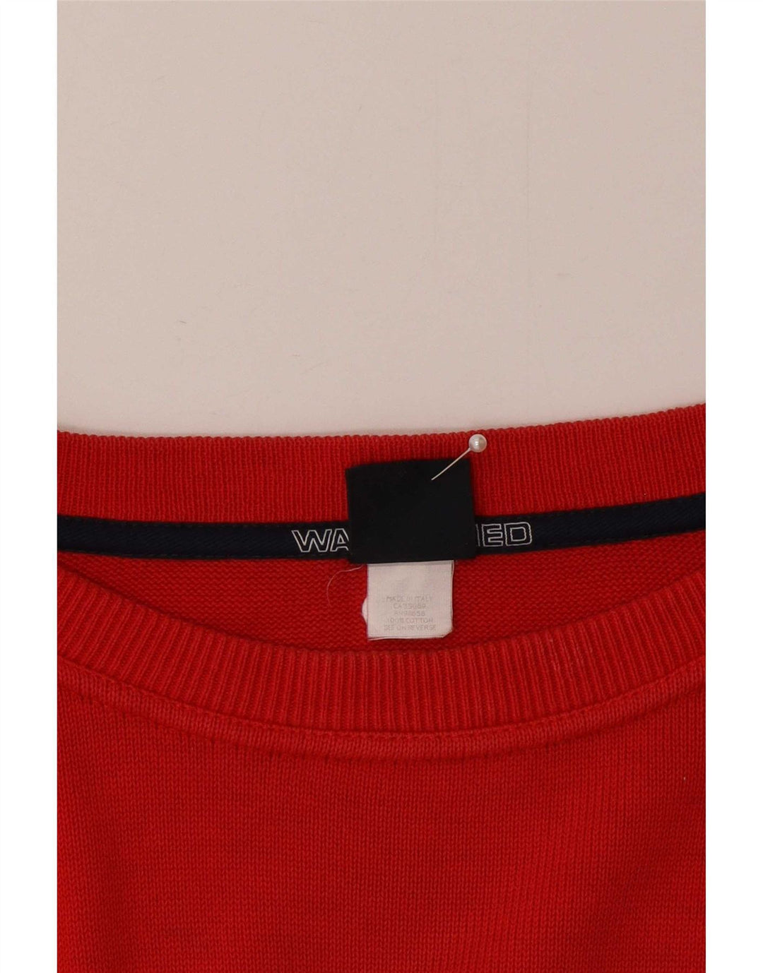 Suéter masculino Paul & Shark com gola redonda, grande algodão vermelho