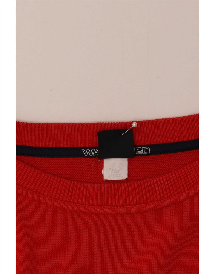 Suéter masculino Paul & Shark com gola redonda, grande algodão vermelho