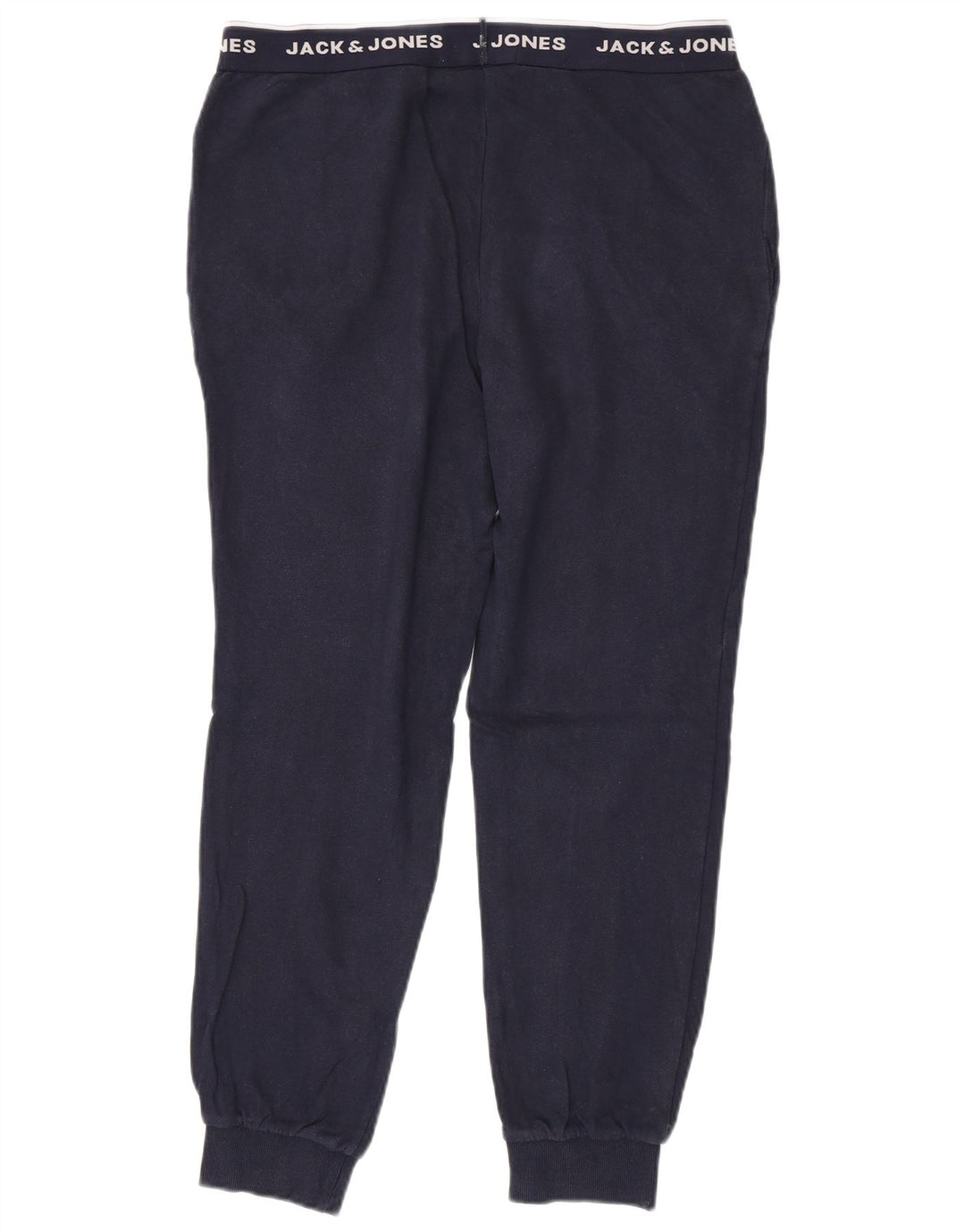 JACK & JONES Calça de treino masculina gráfica Joggers médio azul marinho
