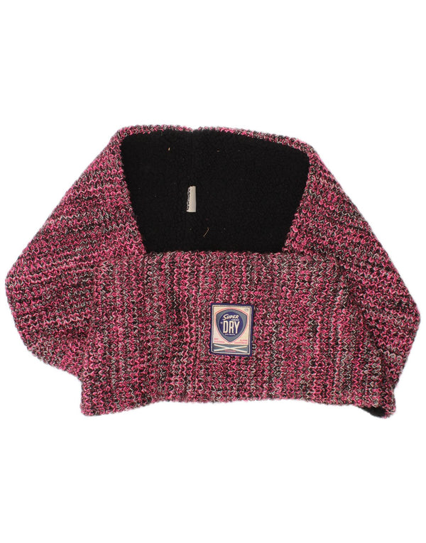Cachecol feminino Superdry Sherpa Snood tamanho único acrílico manchado rosa inverno