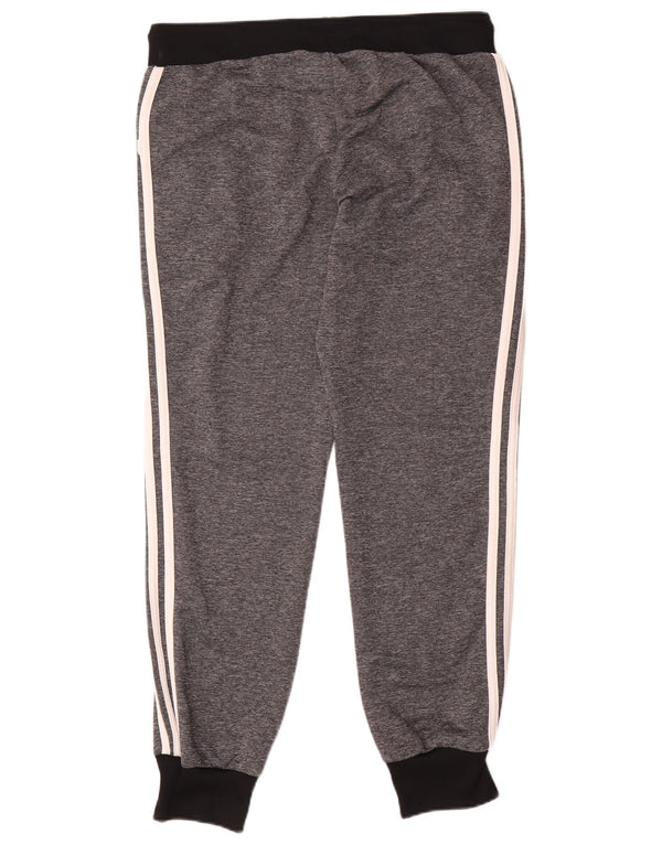 Adidas Calças de treino femininas Joggers UK 16 Large Grey Colourblock