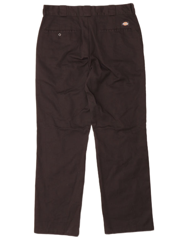 Calça Chino feminina Dickies de cintura alta US 14 XL W34 L32 preta