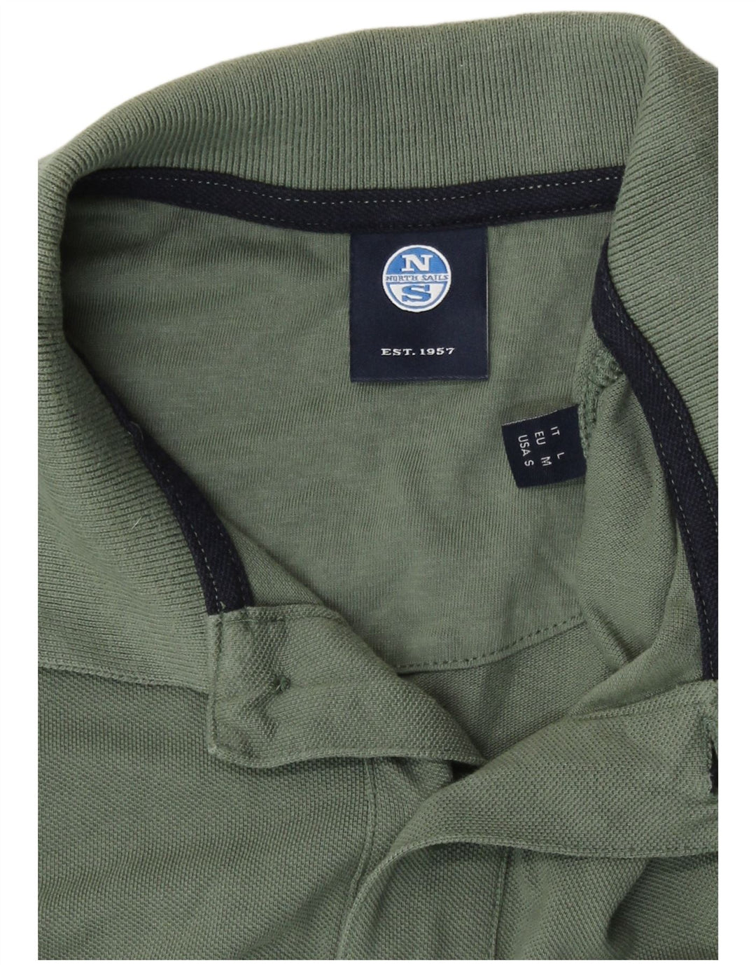 Camisa polo masculina North Sails algodão verde médio