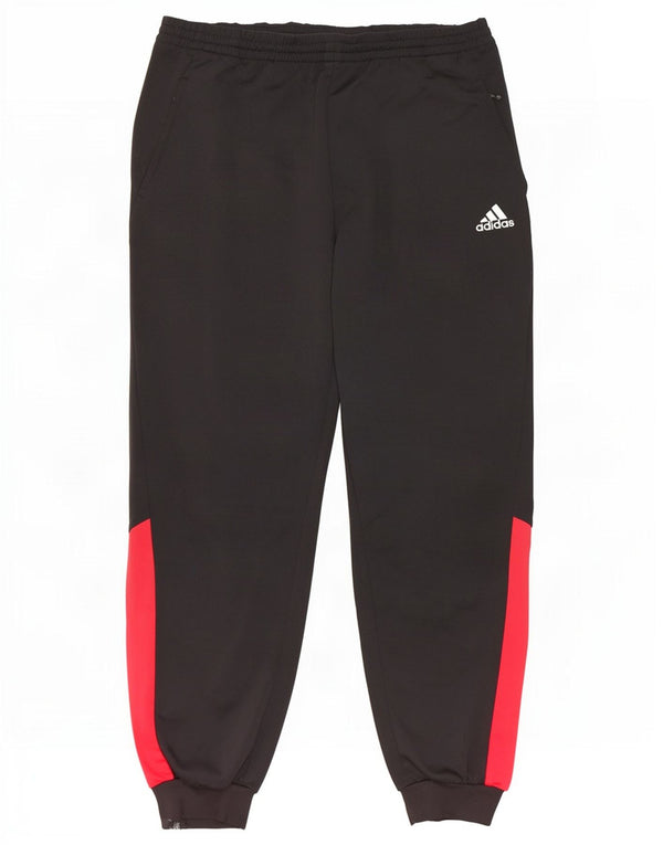 Calça de treino masculina Adidas Joggers UK 48/50 XL preto colorblock