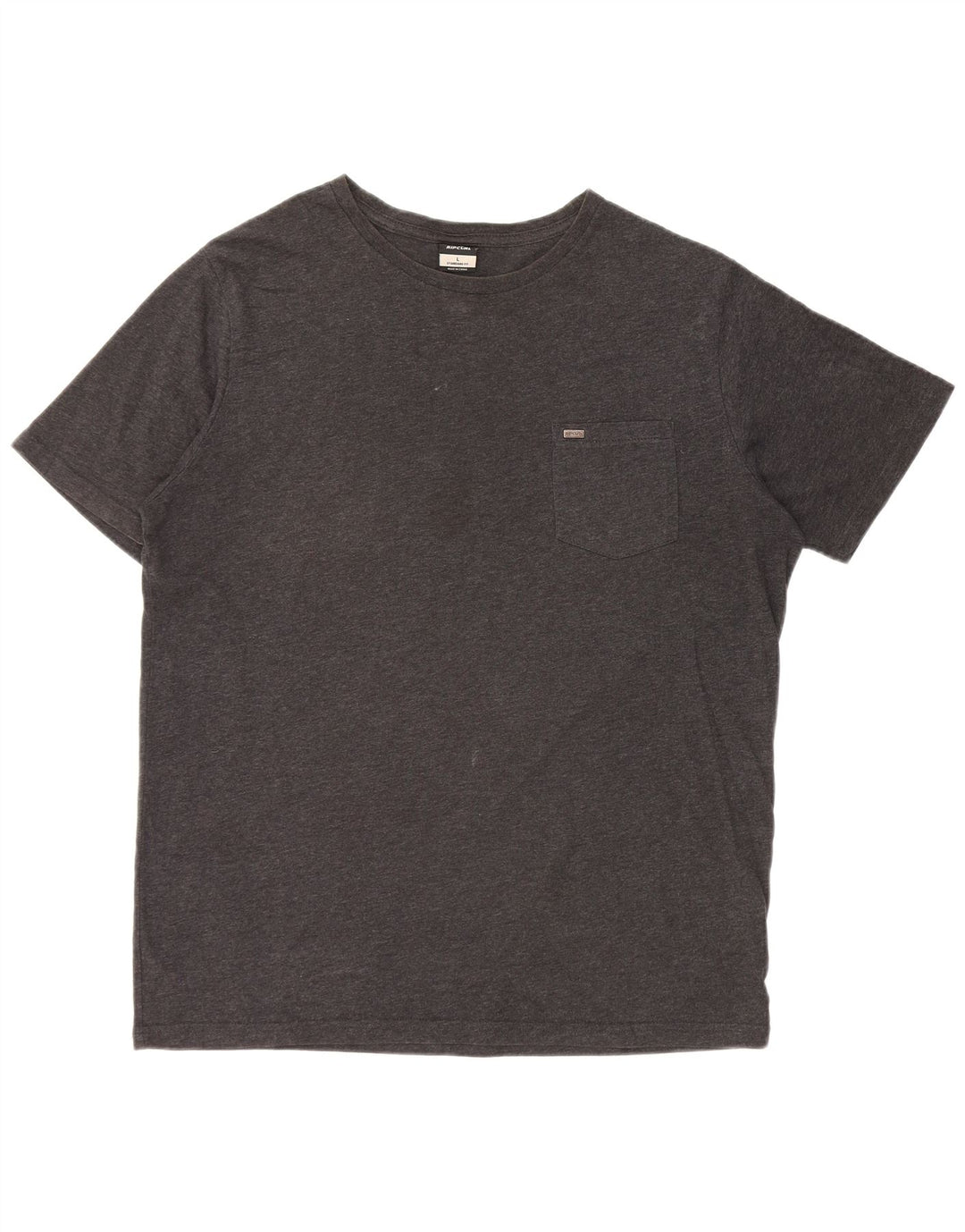 RIP CURL Camiseta masculina de ajuste padrão grande algodão cinza