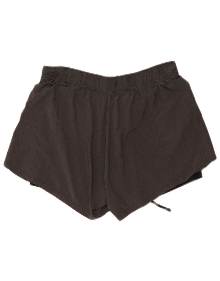 Shorts esportivos femininos Nike UK 14 grandes cinza colorblock