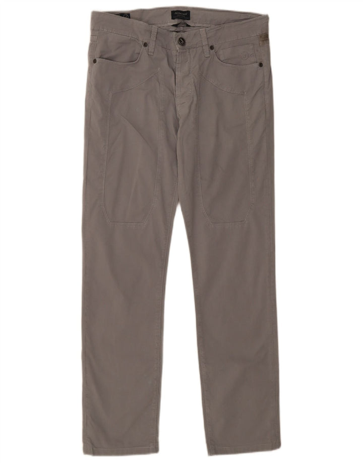 Calça feminina casual justa JECKERSON W33 L29 algodão cinza