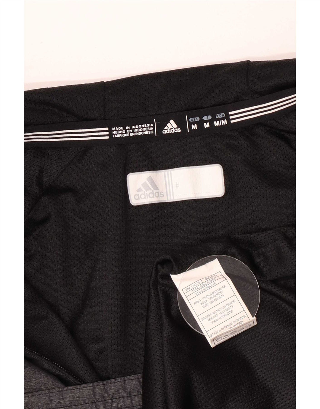 Adidas Mens Redhawk Graphic Rain Jacket UK 38 Medium Grey Colourblock