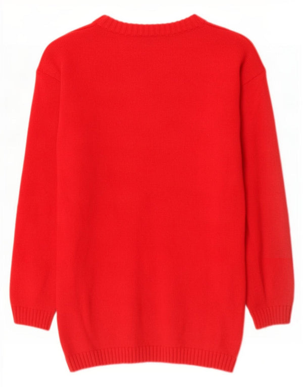 Suéter Burberry Boys com gola canoa 13-14 anos vermelho