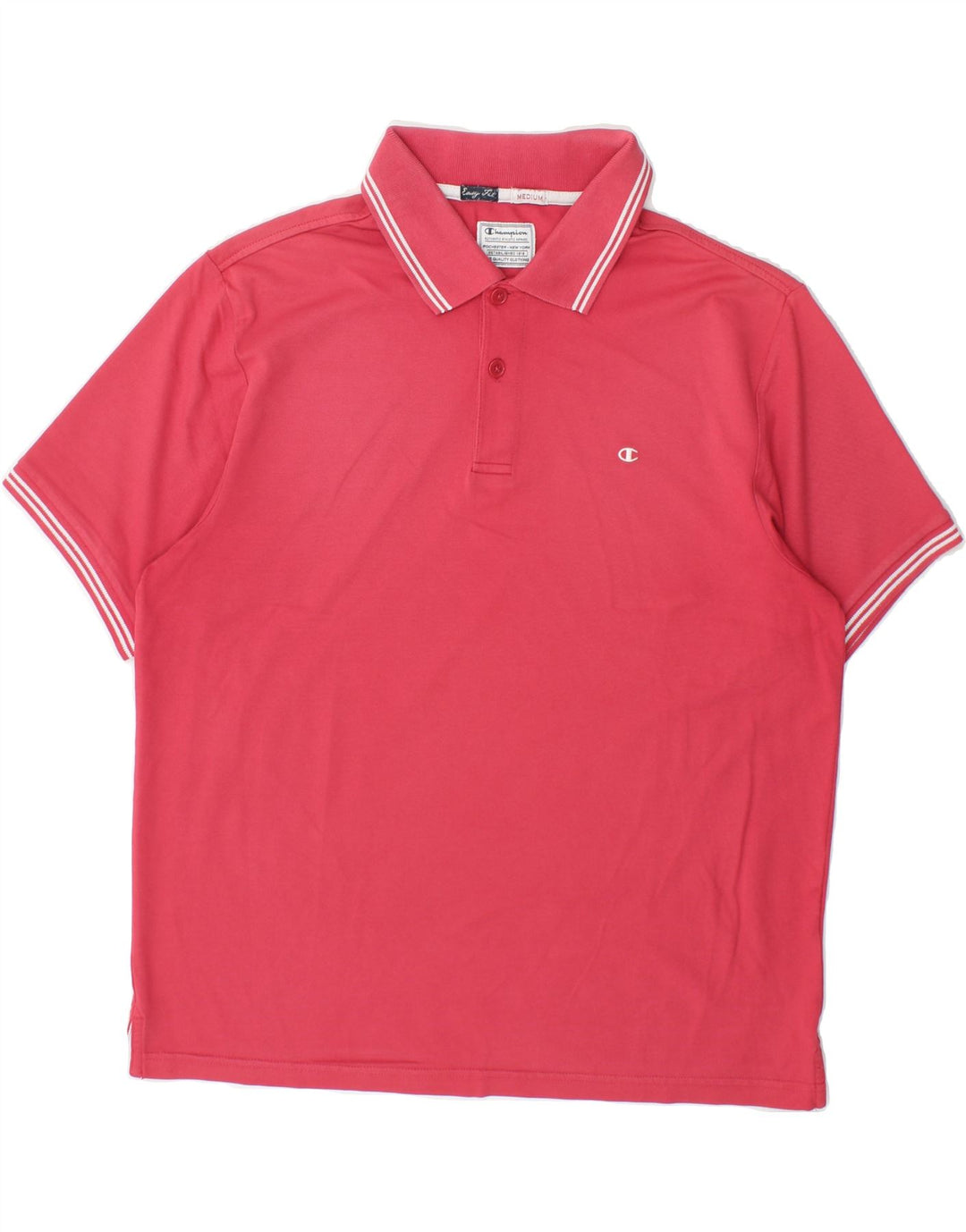 CHAMPION Mens Easy Fit Polo Shirt Medium Pink Vintage Champion and Second-Hand Champion from Messina Hembry 