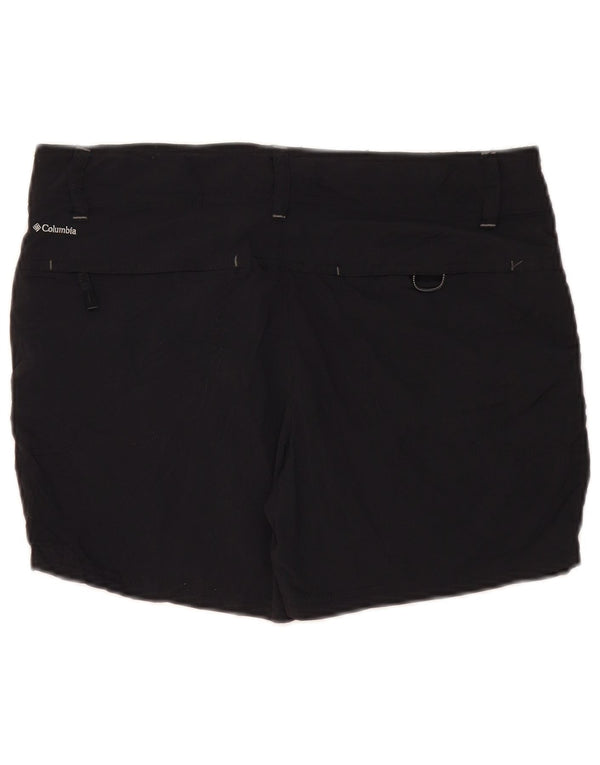 Columbia Womens Omni-Shade Cargo Shorts EUA 8 Médio W34 Preto Nylon