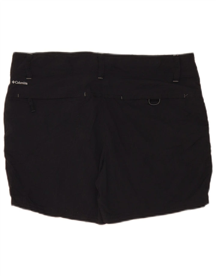 Columbia Womens Omni-Shade Cargo Shorts EUA 8 Médio W34 Preto Nylon
