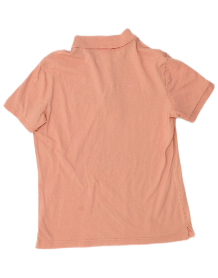 Camisa polo feminina Lacoste UK 12 algodão rosa médio