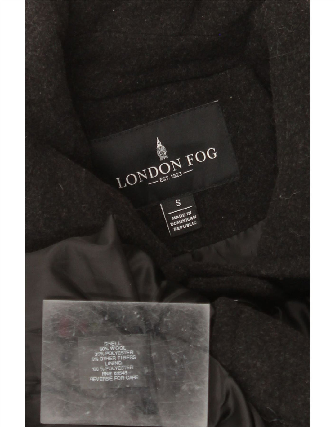 Sobretudo feminino LONDON FOG Reino Unido 10 lã cinza pequena