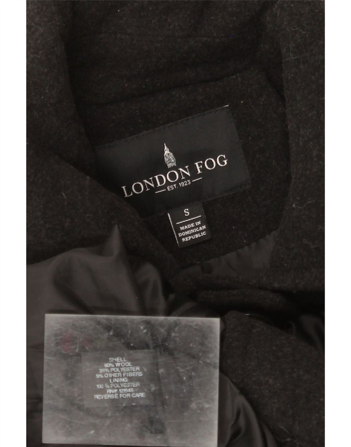 Sobretudo feminino LONDON FOG Reino Unido 10 lã cinza pequena