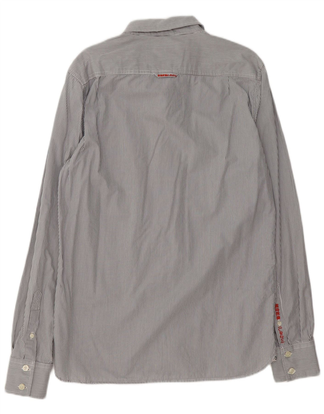 Camisa masculina Superdry XL listrada azul algodão