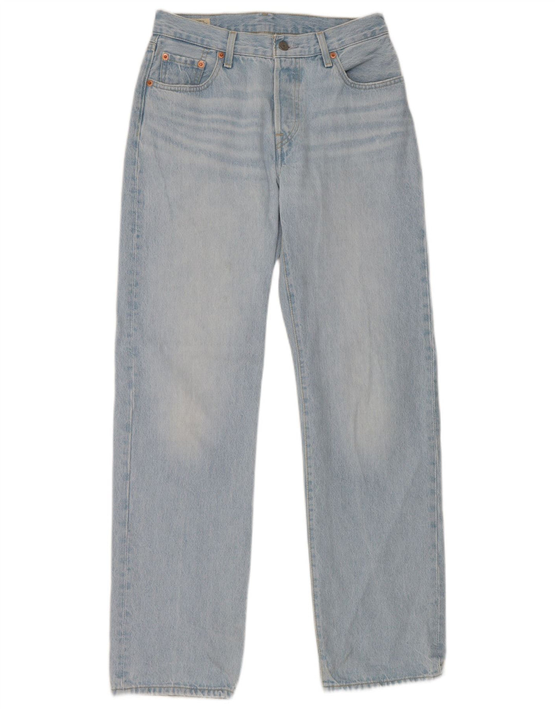 Calça jeans feminina Levi's 501 Straight W25 L32 azul algodão