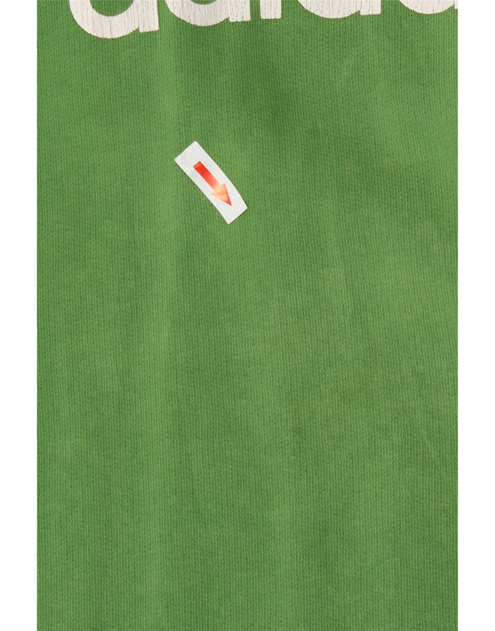 Top gráfico Adidas Meninos manga comprida 15-16 anos algodão verde