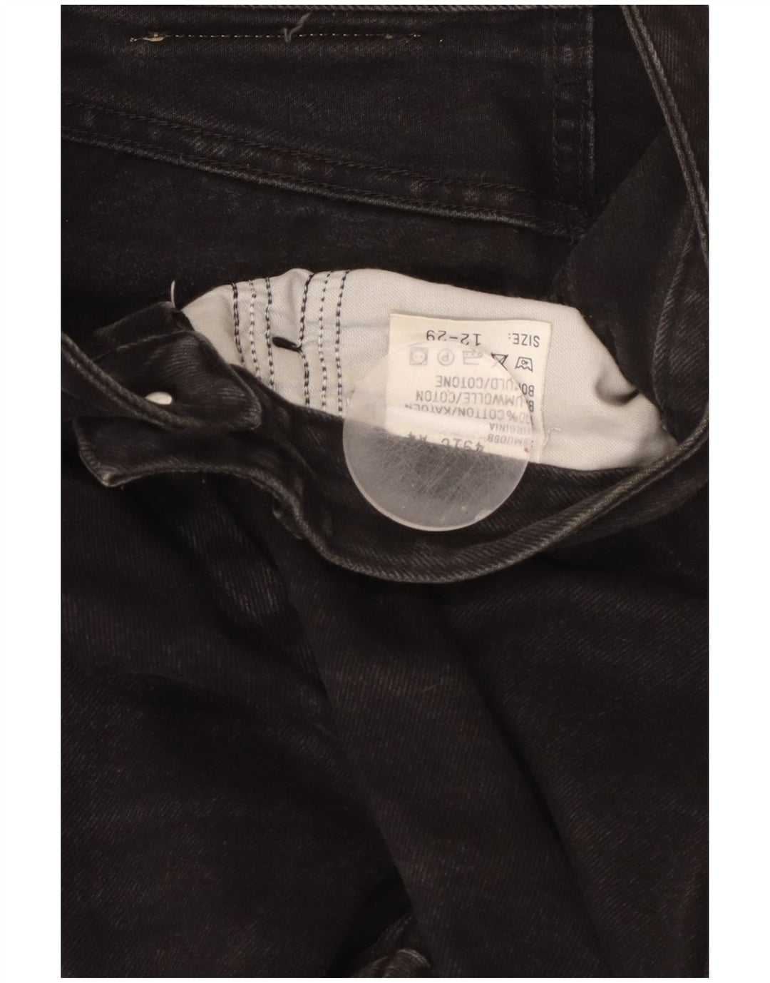 Calça jeans feminina de cintura alta LEE US 12 grande W29 L29 algodão preto