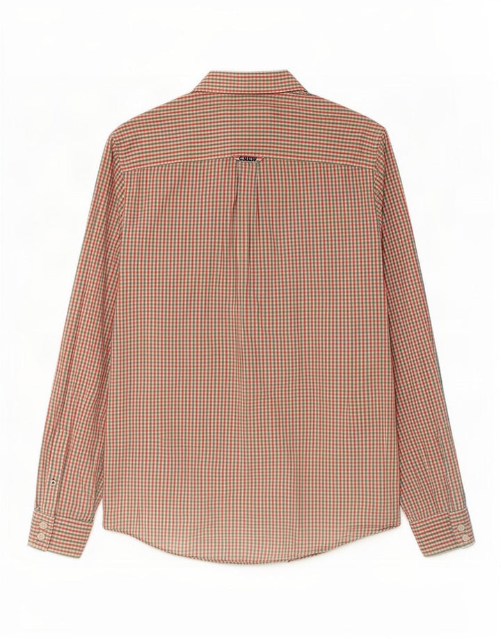 Camisa masculina de ajuste clássico da Crew Clothing, algodão guingão multicolorido médio
