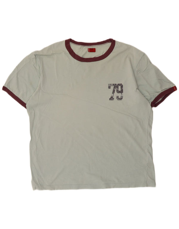 Camiseta gráfica masculina Levi's Top XL algodão azul