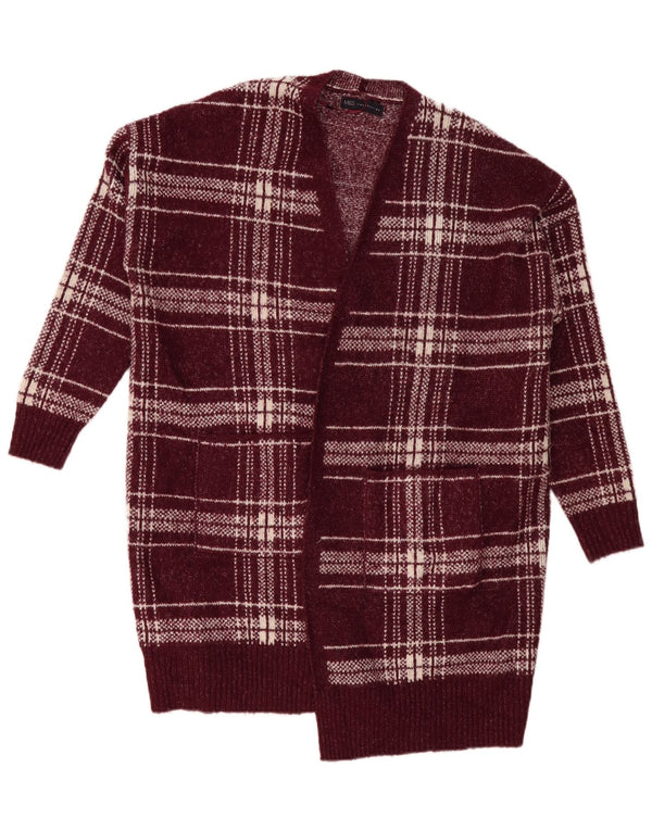 Suéter cardigã feminino Longline da Marks & Spencer Reino Unido 18 XL Borgonha