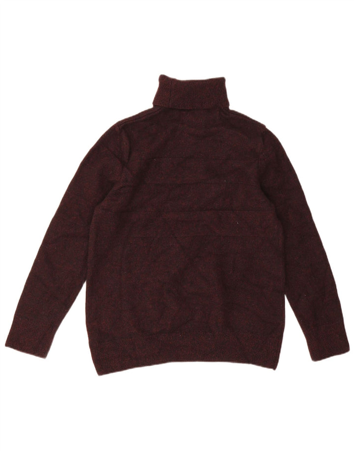 Suéter feminino Barbour com gola redonda Reino Unido 10 lã marrom pequena
