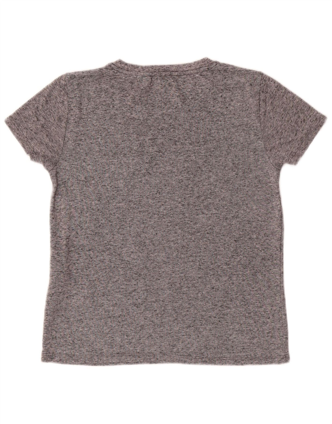 Camiseta feminina LEVI'S UK 10 poliéster manchado cinza pequeno
