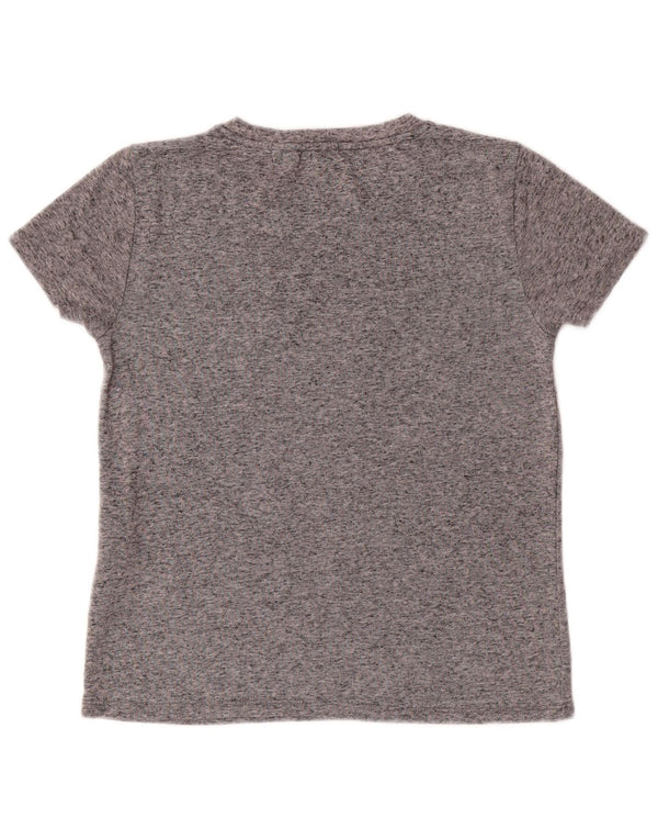 Camiseta feminina LEVI'S UK 10 poliéster manchado cinza pequeno