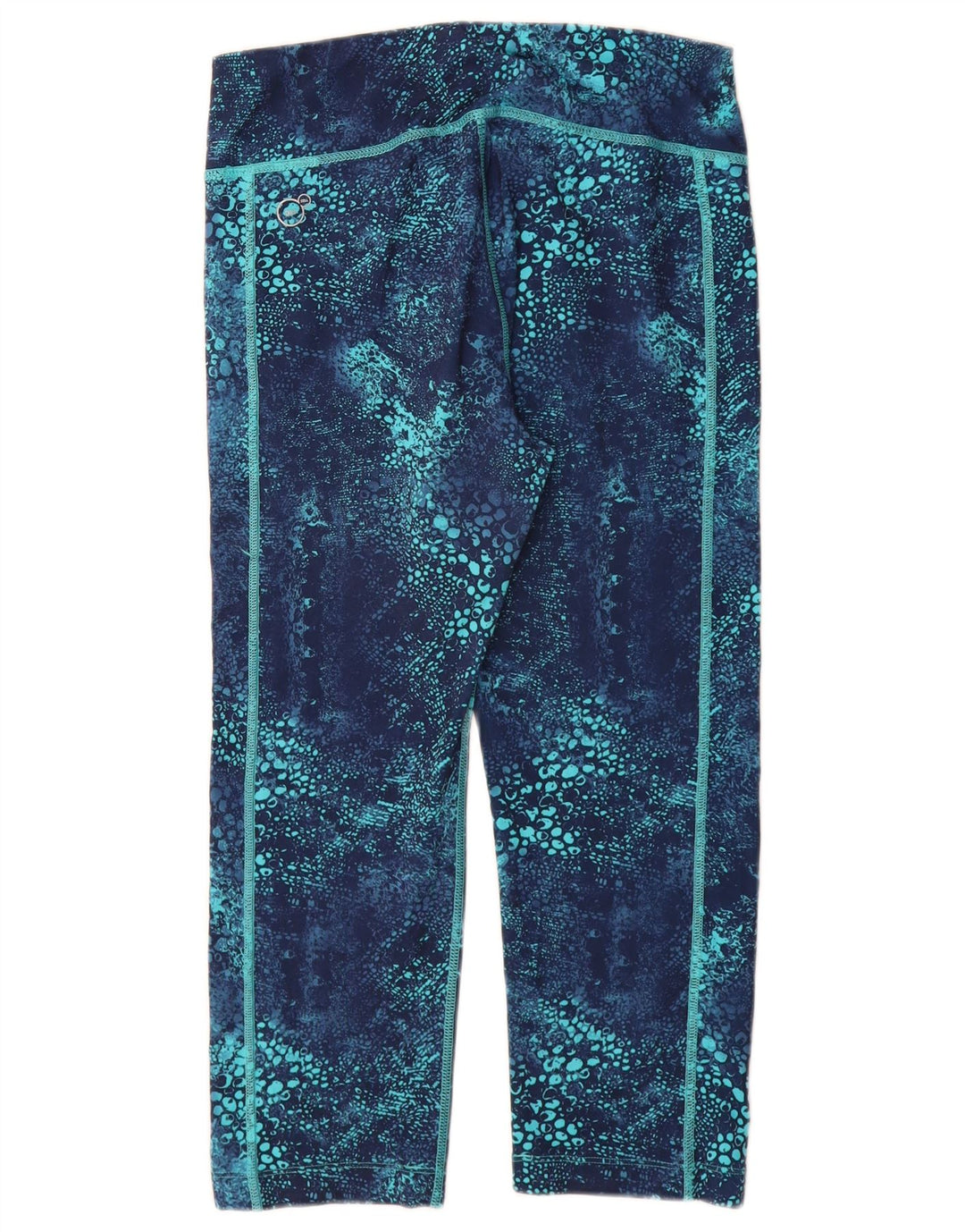 PUMA Womens Abstract Pattern Capri Leggings Reino Unido 12 Poliéster Azul Médio