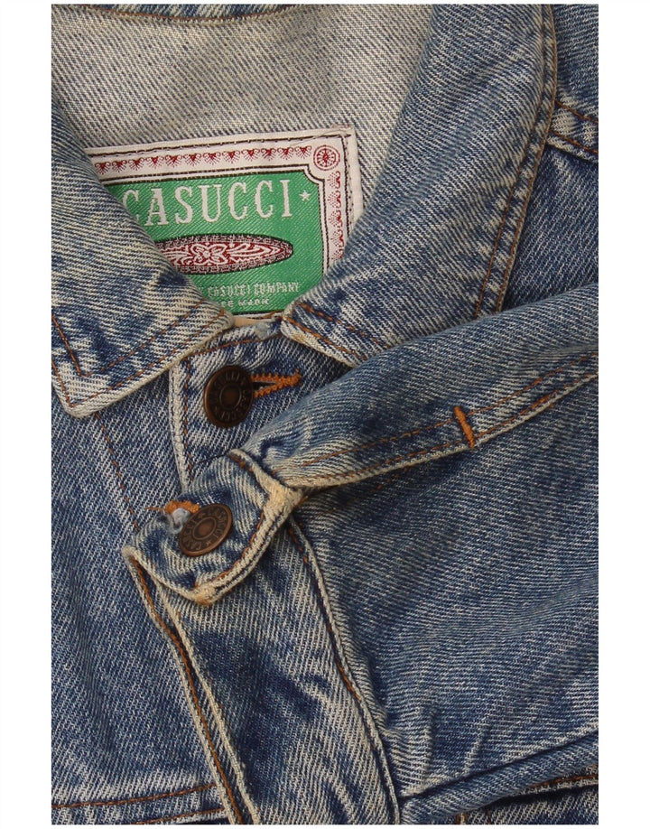 Jaqueta jeans masculina Casucci UK 36 algodão azul pequeno