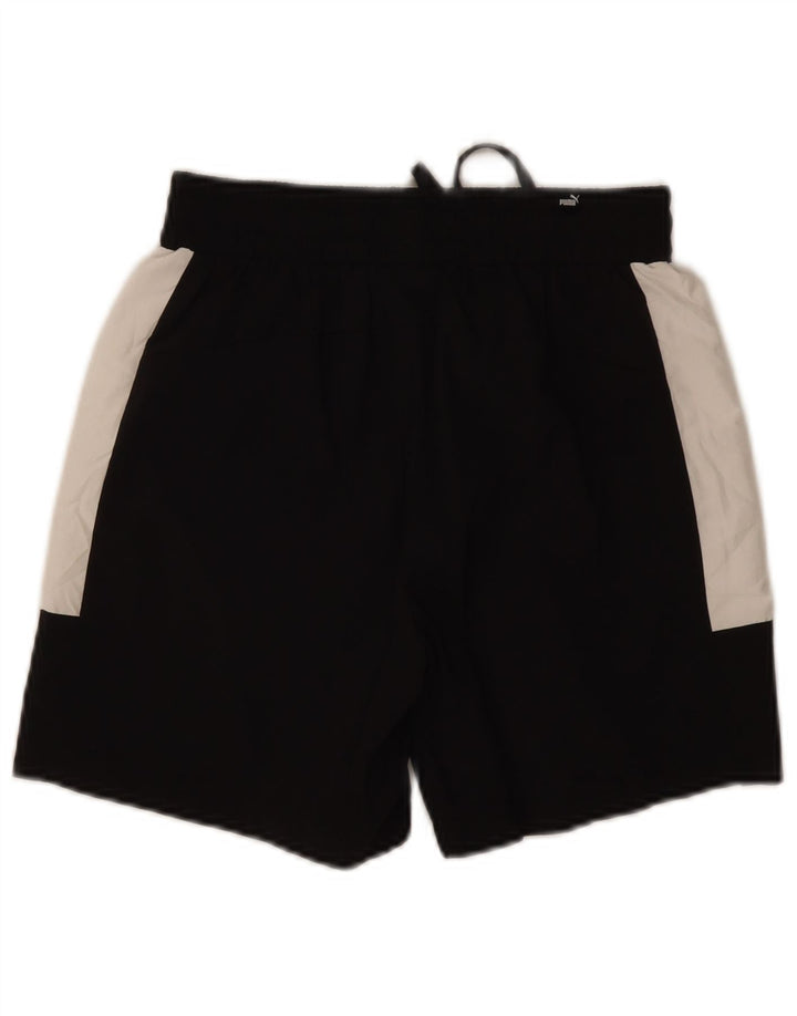 Puma Mens Graphic Sport Shorts Pequeno Poliéster Colorblock Preto
