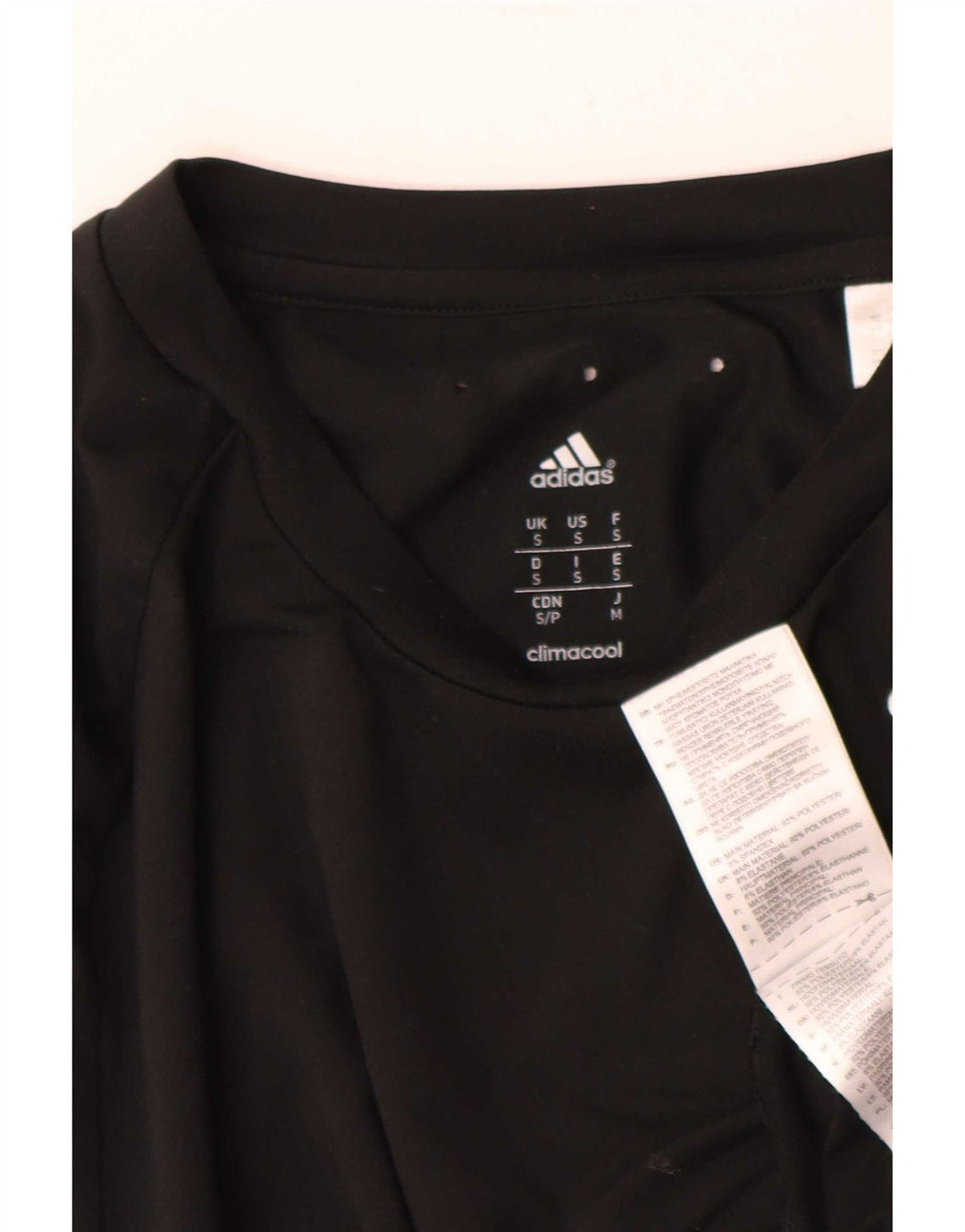 Adidas Mens Climacool Camiseta Top Pequeno Poliéster Preto