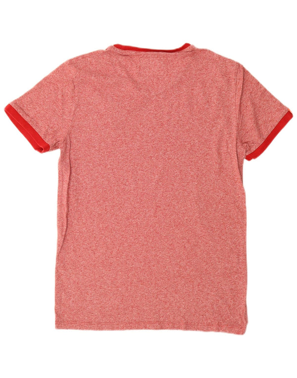 Camiseta gráfica masculina Superdry Top grande manchado vermelho