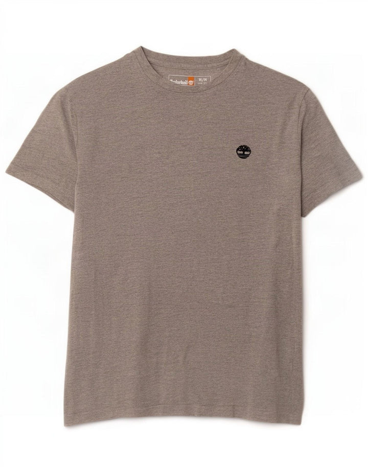 Camiseta masculina Timberland Slim Fit Top cinza médio algodão