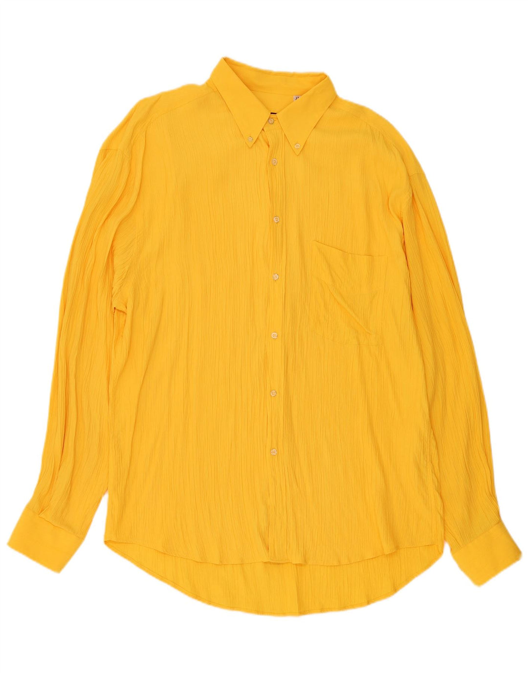 Camisa masculina vintage tamanho 17 43 XL viscose amarela