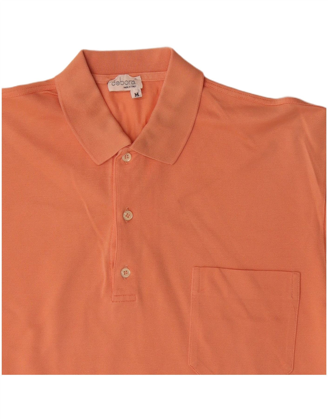 Camisa polo masculina VINTAGE algodão laranja médio