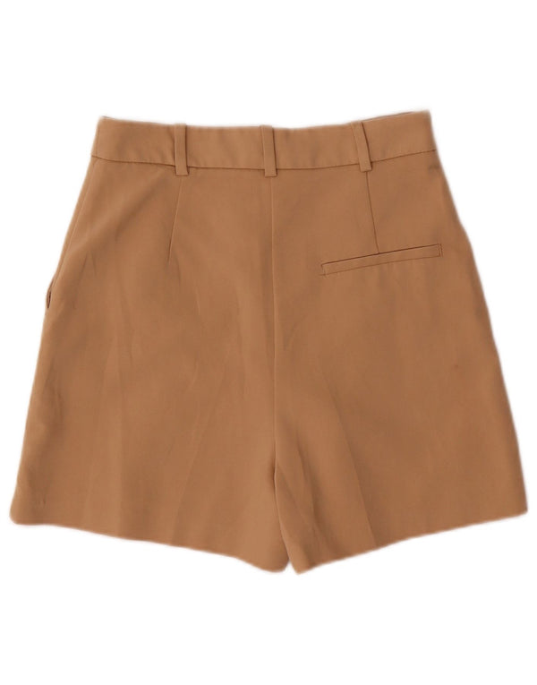 Zara Shorts Chino feminino de cintura alta pequeno W26 algodão bege