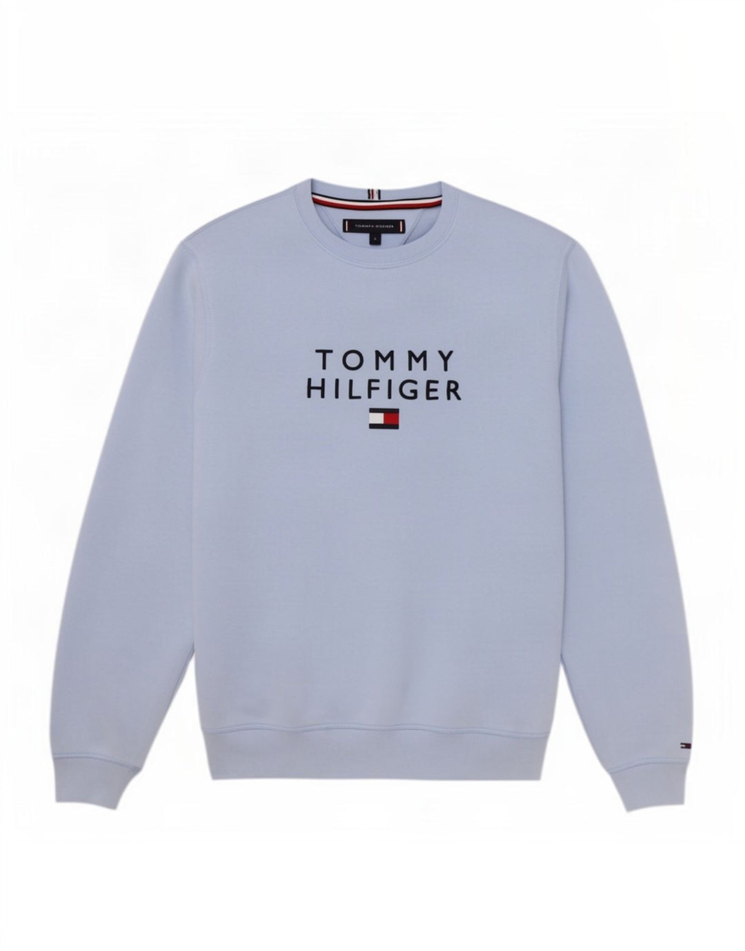 Tommy Hilfiger moletom gráfico masculino jumper pequeno azul algodão