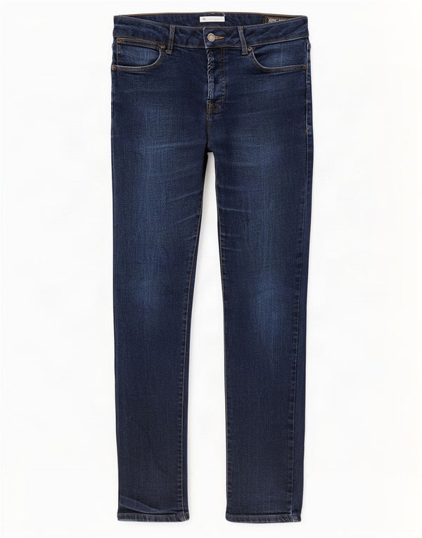 Topman Mens Slim Jeans W32 L32 Azul Marinho Algodão