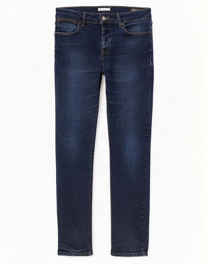 Topman Mens Slim Jeans W32 L32 Azul Marinho Algodão