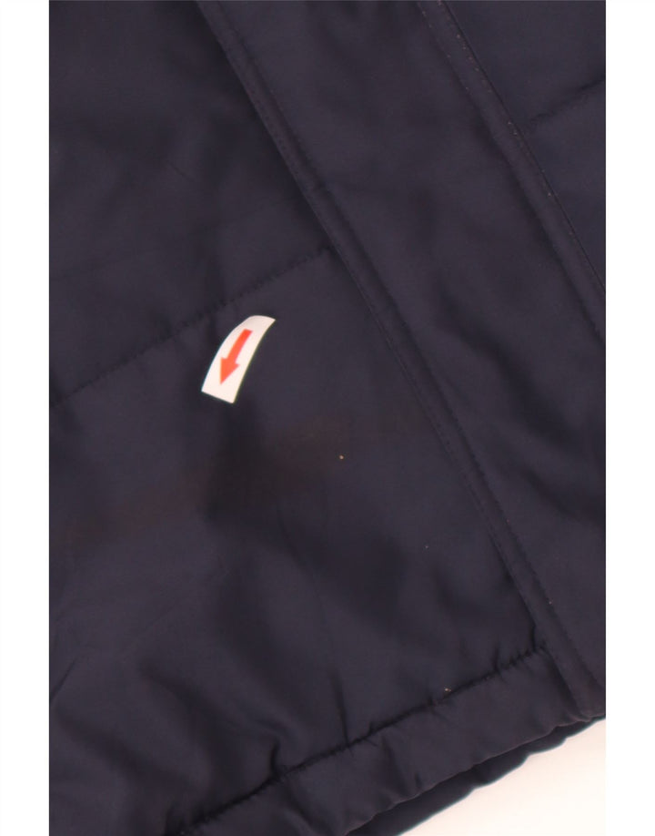 Casaco Reebok Boys Graphic com capuz acolchoado 13-14 anos XL azul marinho poliéster