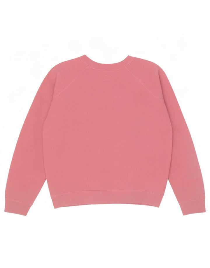 Jack Wills moletom feminino oversized jumper UK 8 pequeno algodão rosa