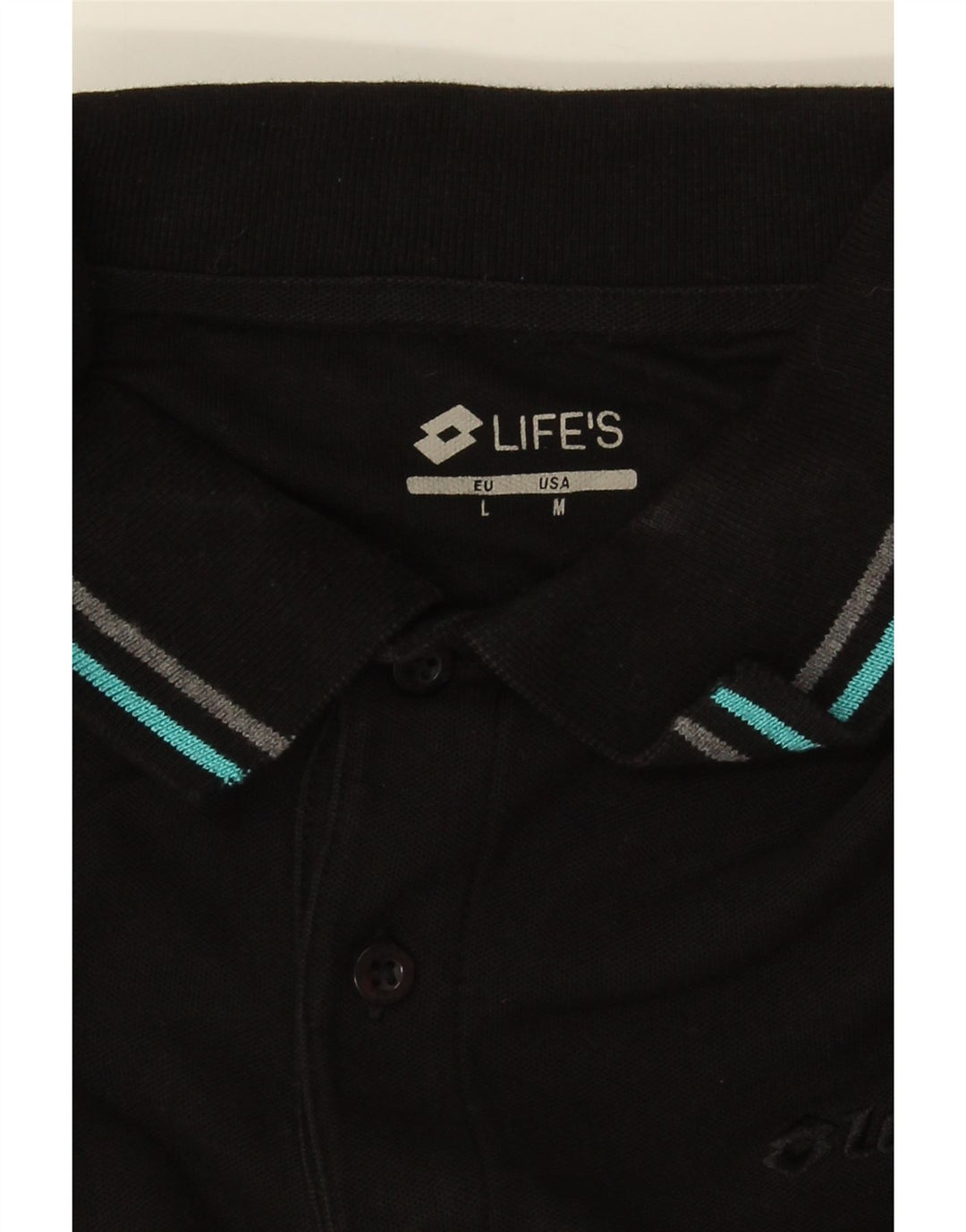 Camisa polo masculina Life's Lotto preta média