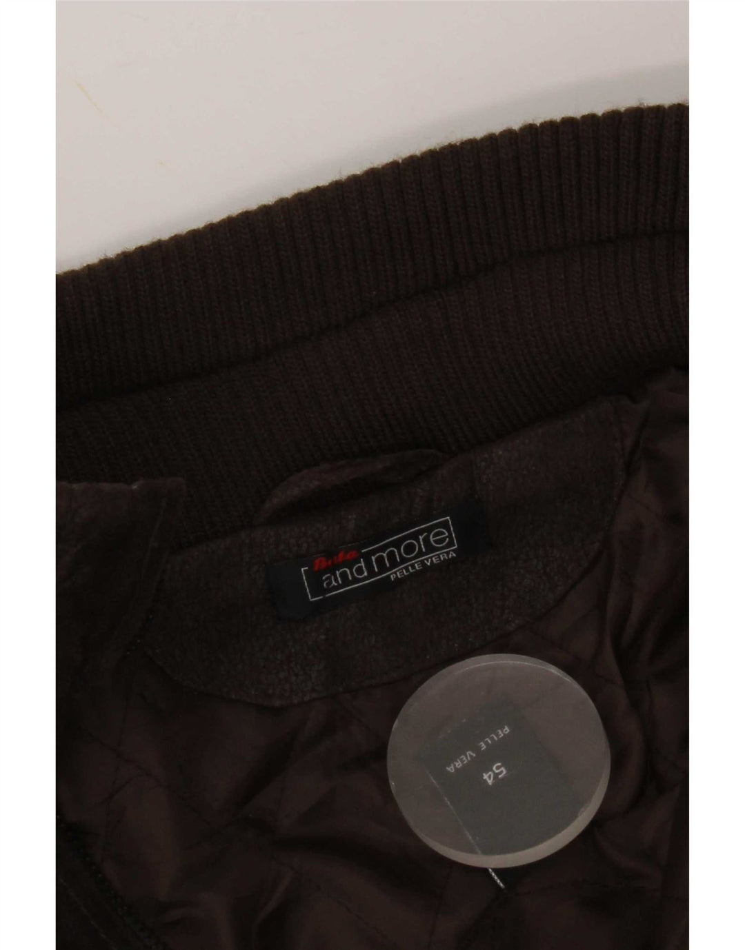Jaqueta de couro militar masculina Bata and More IT 54 2XL marrom