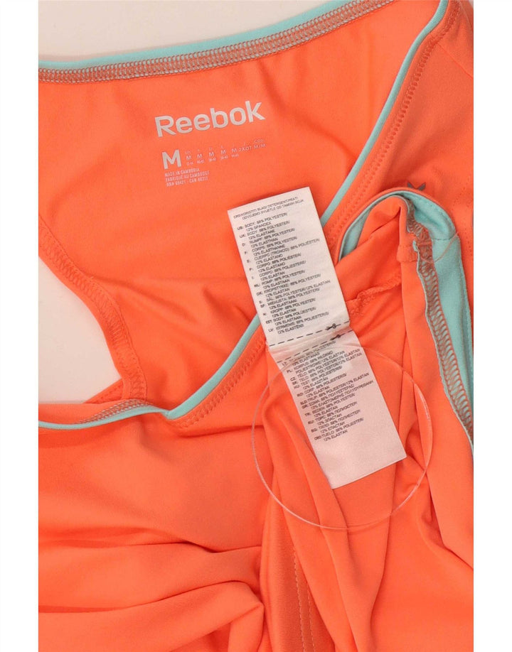 Reebok Womens Vest Top UK 12/14 Médio Laranja Poliéster