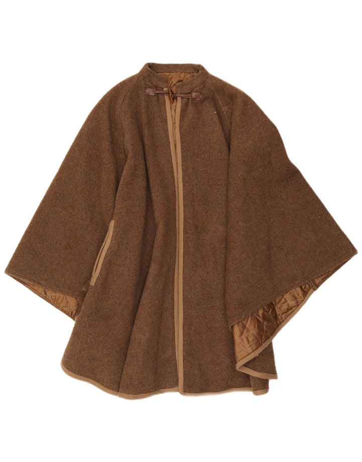 Casaco Poncho Vintage Feminino Tamanho Único Marrom