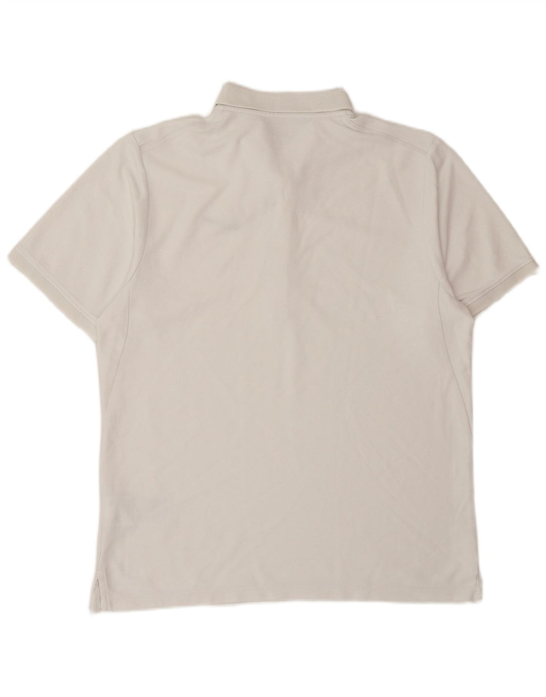 Camisa polo masculina NIKE de algodão branco médio