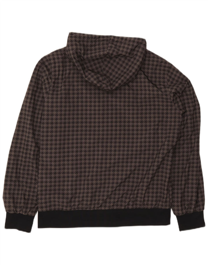 Jaqueta masculina Nike reversível com capuz UK 38/40 cinza médio Houndstooth